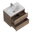 Тумба с раковиной подвесная BelBagno KRAFT 39 70 Rovere Tabacco, раковина белая BB-8099-3-70 KRAFT 39-700/390-2C-SO-RT;BB-8099-3-70