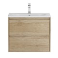 Тумба с раковиной подвесная BelBagno KRAFT 39 70 Rovere Nebrasca Nature, раковина белая BB-8099-3-70 KRAFT 39-700/390-2C-SO-RNN;BB-8099-3-70