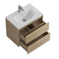 Тумба с раковиной подвесная BelBagno KRAFT 39 70 Rovere Nebrasca Nature, раковина белая BB-8099-3-70 KRAFT 39-700/390-2C-SO-RNN;BB-8099-3-70