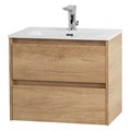 Тумба с раковиной подвесная BelBagno KRAFT 39 70 Rovere Nebrasca Nature, раковина белая KRAFT 39-700/390-2C-SO-RNN;BB700/390ETL