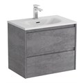 Тумба с раковиной подвесная BelBagno KRAFT 39 70 Cemento Grigio, раковина белая BB-8099-3-70 KRAFT 39-700/390-2C-SO-CG;BB-8099-3-70