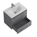 Тумба с раковиной подвесная BelBagno KRAFT 39 70 Cemento Grigio, раковина белая BB-8099-3-70 KRAFT 39-700/390-2C-SO-CG;BB-8099-3-70