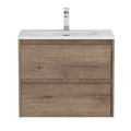 Тумба с раковиной подвесная BelBagno KRAFT 39 60 Rovere Tabacco, раковина белая BB-8099-3-60 KRAFT 39-600/390-2C-SO-RT;BB-8099-3-60