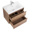 Тумба с раковиной подвесная BelBagno KRAFT 39 60 Rovere Tabacco, раковина белая KRAFT 39-600/390-2C-SO-RT;BB600/390ETL