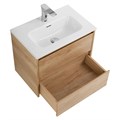 Тумба с раковиной подвесная BelBagno KRAFT 39 60 Rovere Nebrasca Nature, раковина белая KRAFT 39-600/390-2C-SO-RNN;BB600/390ETL