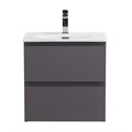 Тумба с раковиной подвесная BelBagno KRAFT 39 50 Темно-Серый Матовый, раковина BB-8099-3-50 KRAFT 39-500/390-2C-SO-GSO;BB-8099-3-50