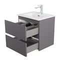 Тумба с раковиной подвесная BelBagno KRAFT 39 50 Темно-Серый Матовый, раковина BB500/390ETL KRAFT 39-500/390-2C-SO-GSO;BB500/390ETL