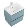 Тумба с раковиной подвесная BelBagno KRAFT 39 50 Голубой Матовый, раковина BB-8099-3-50 KRAFT 39-500/390-2C-SO-AO;BB-8099-3-50