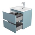 Тумба с раковиной подвесная BelBagno KRAFT 39 50 Голубой Матовый, раковина BB-8099-3-50 KRAFT 39-500/390-2C-SO-AO;BB-8099-3-50