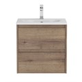 Тумба с раковиной подвесная BelBagno KRAFT 39 50 Rovere Tabacco, раковина белая BB-8099-3-50 KRAFT 39-500/390-2C-SO-RT;BB-8099-3-50