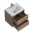 Тумба с раковиной подвесная BelBagno KRAFT 39 50 Rovere Tabacco, раковина белая BB-8099-3-50 KRAFT 39-500/390-2C-SO-RT;BB-8099-3-50