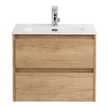 Тумба с раковиной подвесная BelBagno KRAFT 39 50 Rovere Nebrasca Nature, раковина белая KRAFT 39-500/390-2C-SO-RNN;BB500/390ETL