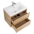 Тумба с раковиной подвесная BelBagno KRAFT 39 50 Rovere Nebrasca Nature, раковина белая KRAFT 39-500/390-2C-SO-RNN;BB500/390ETL