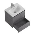 Тумба с раковиной подвесная BelBagno KRAFT 39 50 Cemento Grigio, раковина белая BB-8099-3-50 KRAFT 39-500/390-2C-SO-CG;BB-8099-3-50