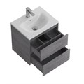 Тумба с раковиной подвесная BelBagno KRAFT 39 50 Cemento Grigio, раковина белая BB-8099-3-50 KRAFT 39-500/390-2C-SO-CG;BB-8099-3-50
