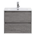 Тумба с раковиной подвесная BelBagno KRAFT 39 50 Cemento Grigio, раковина белая KRAFT 39-500/390-2C-SO-CG;BB500/390ETL