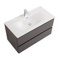 Тумба с раковиной подвесная BelBagno KRAFT 100 Темно-Серый Матовый, раковина BB-8099-100 KRAFT-1000-2C-SO-GSO;BB-8099-100