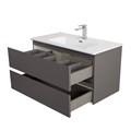 Тумба с раковиной подвесная BelBagno KRAFT 100 Темно-Серый Матовый, раковина BB1000ETL KRAFT-1000-2C-SO-GSO;BB1000ETL