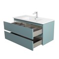 Тумба с раковиной подвесная BelBagno KRAFT 100 Голубой Матовый, раковина BB1000ETL KRAFT-1000-2C-SO-AO;BB1000ETL