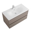 Тумба с раковиной подвесная BelBagno KRAFT 100 Бежевый матовый, раковина BB-8099-100 KRAFT-1000-2C-SO-СO;BB-8099-100