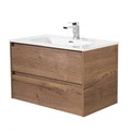 Тумба с раковиной подвесная BelBagno KRAFT 100 Rovere Tabacco, раковина белая KRAFT-1000-2C-SO-RT;BB1000ETL
