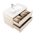 Тумба с раковиной подвесная BelBagno KRAFT 100 Rovere Galifax Bianco, раковина белая KRAFT-1000-2C-SO-RGB;BB1000ETL