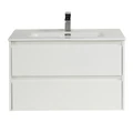 Тумба с раковиной подвесная BelBagno KRAFT 100 Bianco Opaco, раковина белая KRAFT-1000-2C-SO-BO;BB1000ETL