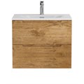 Тумба с раковиной подвесная BelBagno ETNA 60 Rovere Nature, раковина белая BB-8099-60 ETNA-600-2C-SO-RN-P;BB-8099-60