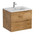Тумба с раковиной подвесная BelBagno ETNA 60 Rovere Nature, раковина белая BB-8099-60 ETNA-600-2C-SO-RN-P;BB-8099-60