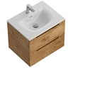 Тумба с раковиной подвесная BelBagno ETNA 60 Rovere Nature, раковина белая BB-8099-60 ETNA-600-2C-SO-RN-P;BB-8099-60