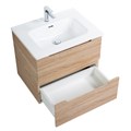 Тумба с раковиной подвесная BelBagno ETNA 60 Rovere Bianco, раковина белая ETNA-600-2C-SO-WO-P;BB1923-600