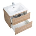 Тумба с раковиной подвесная BelBagno ETNA 60 Rovere Bianco, раковина белая ETNA-600-2C-SO-WO-P;BB1923-600