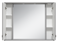 Лувр -105 Зеркало с 2 шкафчиками, серое П-Лвр03105-1504