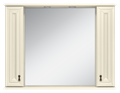 Лувр -105 Зеркало с 2-мя шкафчиками, слоновая кость П-Лвр03105-10142Ш