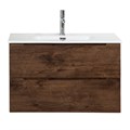 Тумба с раковиной подвесная BelBagno ETNA 39 70 Rovere Moro, раковина белая ETNA39-700/390-2C-SO-RW-P;BB700/390ETL