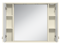 Лувр -105 Зеркало с 2-мя шкафчиками, слоновая кость П-Лвр03105-10142Ш