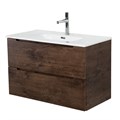 Тумба с раковиной подвесная BelBagno ETNA 39 70 Rovere Moro, раковина белая ETNA39-700/390-2C-SO-RW-P;BB700/390ETL