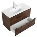 Тумба с раковиной подвесная BelBagno ETNA 39 70 Rovere Moro, раковина белая ETNA39-700/390-2C-SO-RW-P;BB700/390ETL