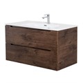 Тумба с раковиной подвесная BelBagno ETNA 100 Rovere Moro, раковина белая ETNA-1000-2C-SO-RW-P;LOV-1000-LVB