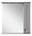 Лувр - 65 Зеркало с 1 шкафчиком, прав., серое П-Лвр03065-1504П