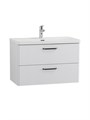 Тумба с раковиной подвесная BelBagno DUE 80 Bianco Lucido, ручки - Матовый тёмный никель DUE-800-2C-SO-BL-P;BB-8076-3-80;RS333MDN.4/160