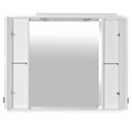 Лувр -105 Зеркало с 2-мя шкафчиками, белое П-Лвр03105-0122Ш
