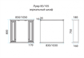 Лувр -105 Зеркало с 2-мя шкафчиками, белое П-Лвр03105-0122Ш