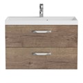 Тумба с раковиной подвесная BelBagno AURORA 80 Rovere Tabacco, раковина белая 8.1135.192160.0270OP;AURORA-800-2C-SO-RT;BB800/450-LV-MR-AST