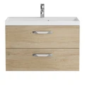 Тумба с раковиной подвесная BelBagno AURORA 80 Rovere Nebrasca Nature, раковина белая 8.1135.192160.0270OP;AURORA-800-2C-SO-RNN;BB800/450-LV-MR-AST