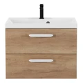 Тумба с раковиной подвесная BelBagno AURORA 80 Rovere Nebrasca Nature, раковина белая 8.1135.192160.0270OP;AURORA-800-2C-SO-RNN;BB800/450-LV-MR-AST