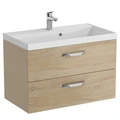 Тумба с раковиной подвесная BelBagno AURORA 80 Rovere Nebrasca Nature, раковина белая 8.1135.192160.0270OP;AURORA-800-2C-SO-RNN;BB800/450-LV-MR-AST