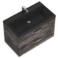 Тумба с раковиной подвесная BelBagno AURORA 80 Pino Pasadena, раковина чёрная 8.1135.192160.0270OP;AURORA-800-2C-SO-PP;BB800/450-LV-ART-AST-NERO