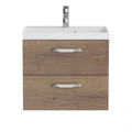 Тумба с раковиной подвесная BelBagno AURORA 70 Rovere Tabacco, раковина белая 8.1135.192160.0270OP;AURORA-700-2C-SO-RT;BB700/450-LV-MR-AST