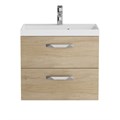 Тумба с раковиной подвесная BelBagno AURORA 70 Rovere Nebrasca Nature, раковина белая 8.1135.192160.0270OP;AURORA-700-2C-SO-RNN;BB700/450-LV-MR-AST